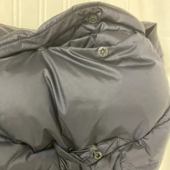 Lululemon Brave the Cold Goose Down Coat Women 6 Black Blue? Long Puffer Hooded - Picture 5 of 13